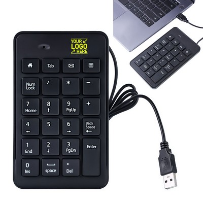 USB-C Wired 23-Key Numeric Keypad for Laptop Desktop with Shortcut Keys for Office and Accounting