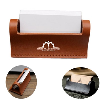 PU Leather Business Card Holder Display Stand