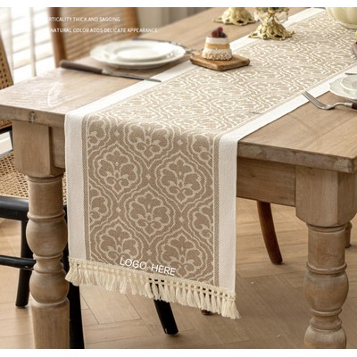 Waterproof Jacquard Table Runner 120-350cm