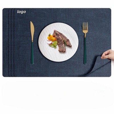 Nordic Style Leather Dining Mat Heat Resistant Table Pad