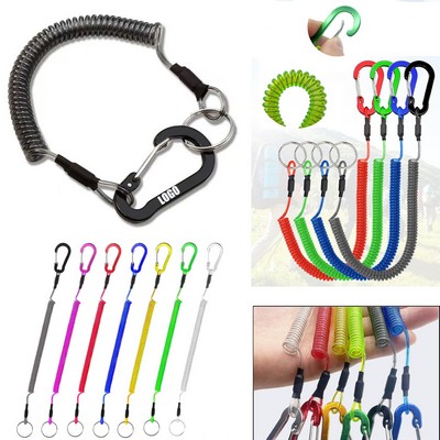 Secure Spring-Loaded Carabiner Keychain