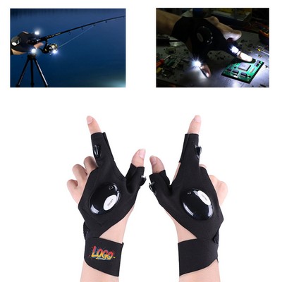 LED Flashlight Gloves for Fishing and Emergency Repair