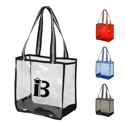 Trendy Large PVC Clear Shoulder Tote Bag for Daily Use