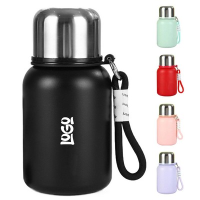 16oz Portable Stainless Steel Insulated Bottle w/ Strap