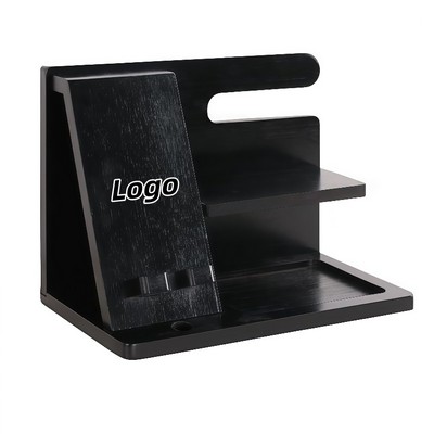 Wooden Phone Stand and Entryway Bedside Organizer