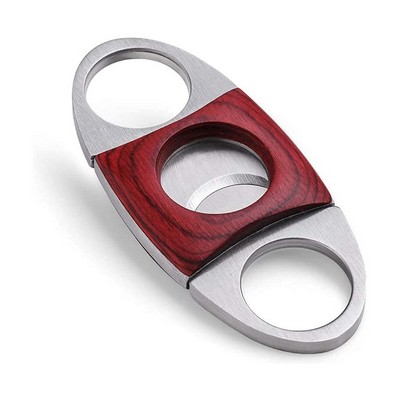 Personalized Wood and Stainless Steel Cigar Cutter