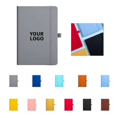 PU Leather A5 Notebook With Elastic Strap And 100 Sheets