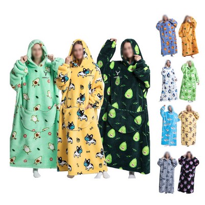 Long Hooded Blanket Hoodie Sweatshirt