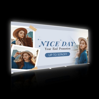 16.4'W x 8'H PVC SEG Lightbox Tooless Double Sided Print(Frame+Fabric)