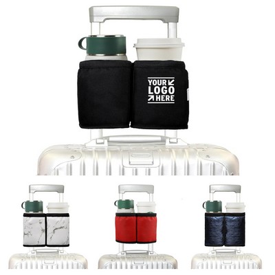 Hold Two Coffee Mugs Luggage Travel Cup Holder Free Hand Drink Carrier Flight Attendants Accessories