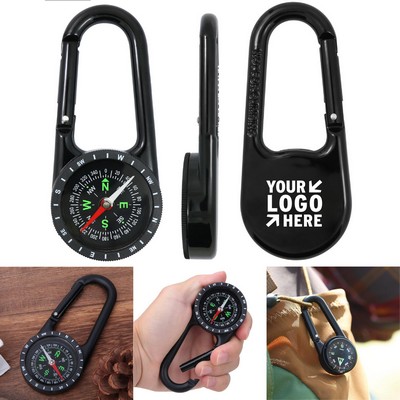 Zinc Alloy Carabiner Compass