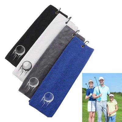 Fiber Golf Cleaning Towel With Hooks