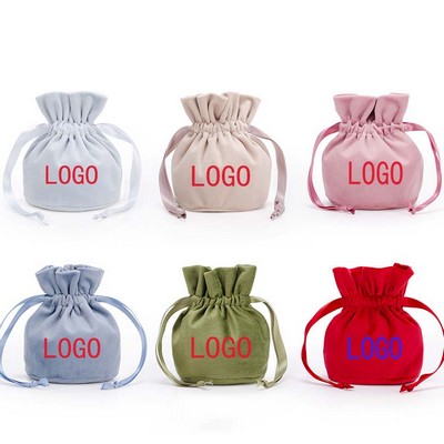 Drawstring flannel bag