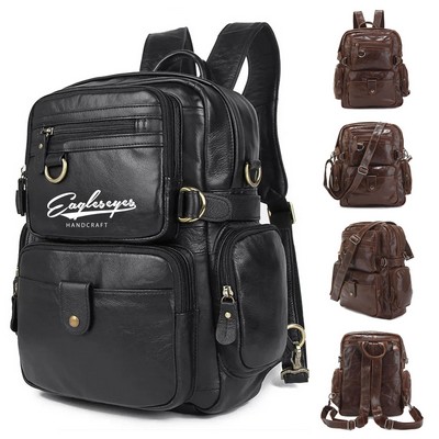 Genuine Leather Laptop Backpack