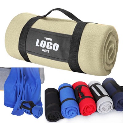 Fleece Blanket with Strap
