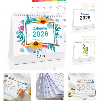 2026 English Desktop Calendar, Minimalist Creative Planner, Premium 200g Offset Paper