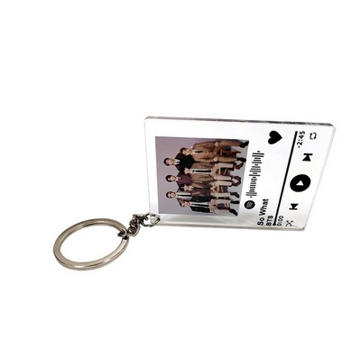 4 Square Inches Of The Acrylic Keychain