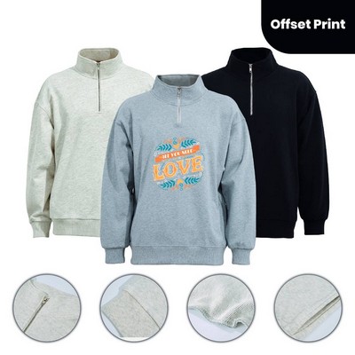 Unisex Personalized Sweatshirt with Quarter Zip