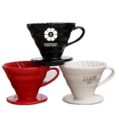 Ceramic Coffee Filter Cone Pour-Over Dripper
