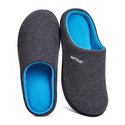 Men's Two-Tone Memory Foam Slippers