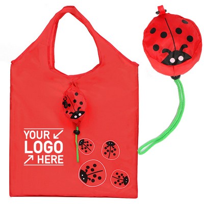 Reusable Ladybug Beetle Foldable Tote Bag