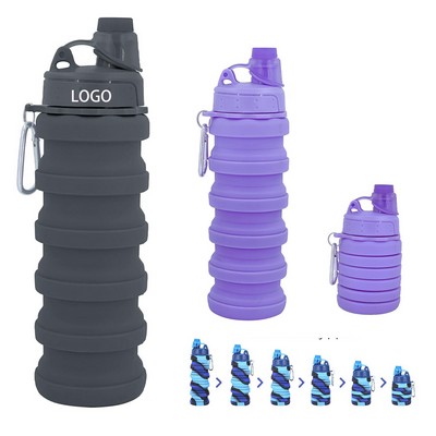 17oz Silicone Portable Foldable Water Bottle