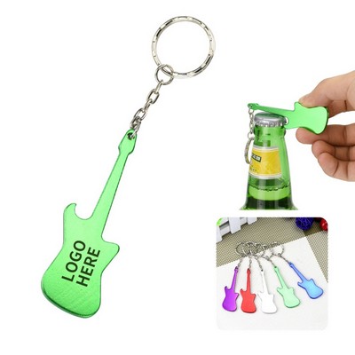 Rockstar Guitar Keychain Bottle Opener