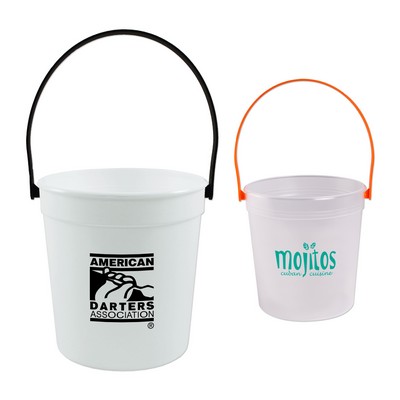 32 Oz. Plastic Rum Bucket w/Mix & Match Color Handle