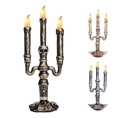 Halloween Skull Candle Table Lamp Desktop Decoration