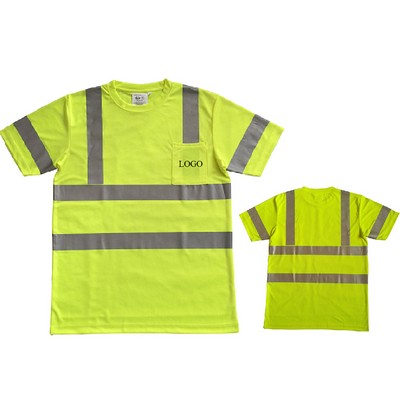 Reflective Crew Neck Safety T-Shirt