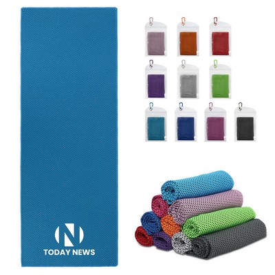 Custom Cooling Towel With PVC Zip Pocket