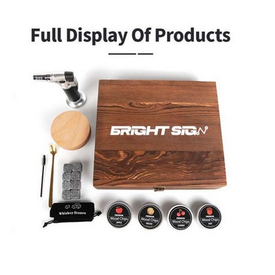 Artisanal Cocktail Smoker Tools Set in Wooden Case