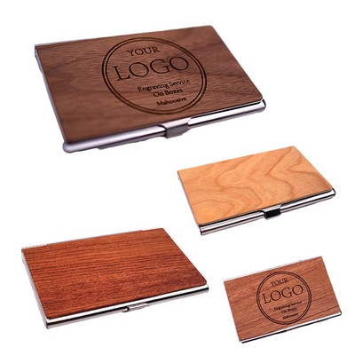 Solid Wood Business Card Box(Can Carve Logo)