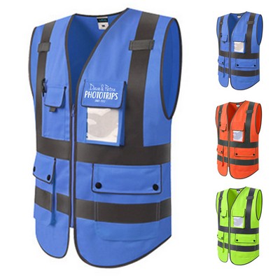 Multi Pocket High Visibility Safety Vest