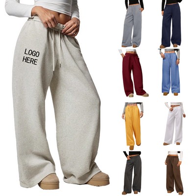Women's Flared Fleece-Lined Casual Joggers