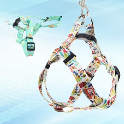 3/4-Inch Wide by 29-Inch Long rPET Eco-Friendly Sublimation Strong Pet Vest Harness