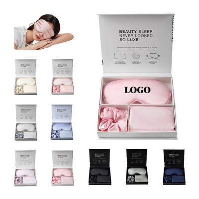 Satin Eye Mask Three-Piece Set