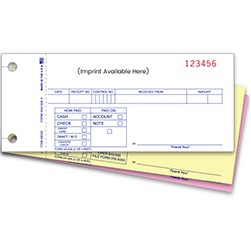 3-Part Imprinted Cash Receipts Book