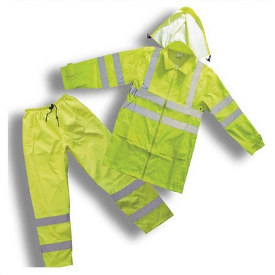 Forester 7252G CLASS 3 RAIN SUIT, ALL YELLOW
