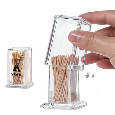Square Acrylic Toothpick Dispenser Holder