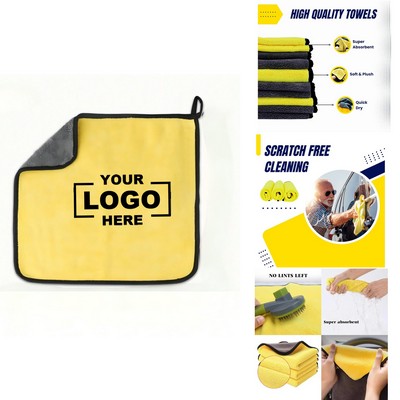 Car Washing Towel High-Density Coral Fleece hickened Wiping Cloth Glass Cleaning