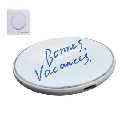 Round Wireless Charger With USB Cable
