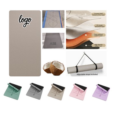 Coconut Shell Textured PU Non-Slip Yoga Mat