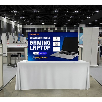 Silverstep Tabletop 60" Retractable Banner Stand - 100% Sustainable Recycled (Graphic only)