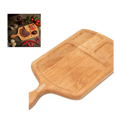 Bamboo Steak Plate with Handle