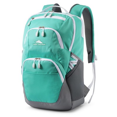 High Sierra® Aquamarine Blue/White Swoop Backpack