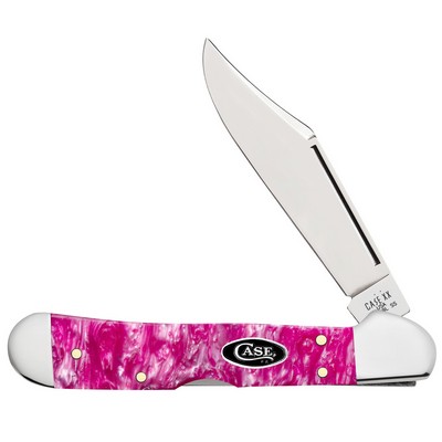 Smooth Pink Crackle Kirinite Mini Copperlock