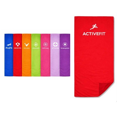 Cooling Towel With Drawstring Mesh Pouch 160GSM