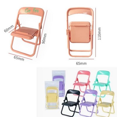 Mini Folding Chair Cell Phone Stand Desktop Foldable