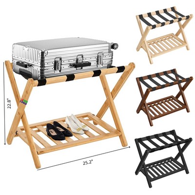 Solid Wood Luggage Rack